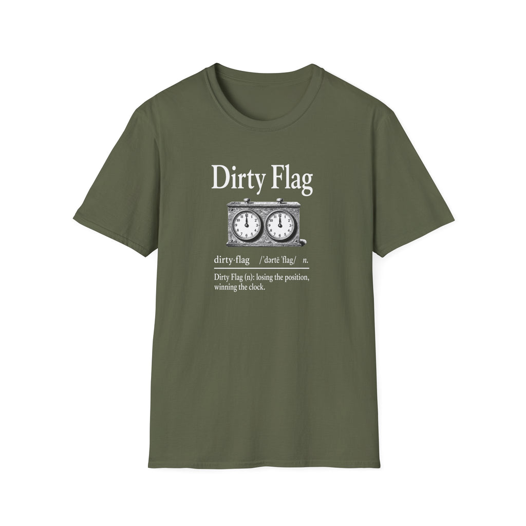 Dirty Flag Chess Clock T-Shirt — Funny Chess Player Gift