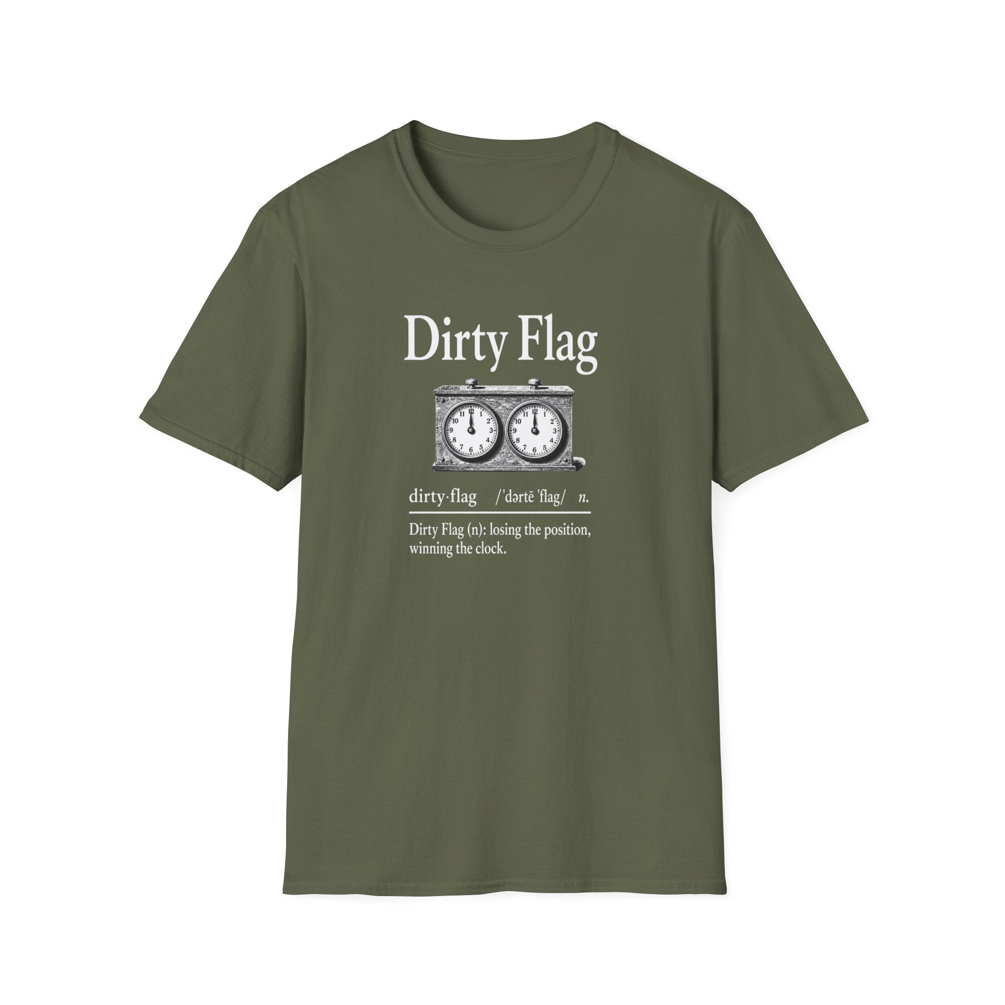 Dirty Flag Chess Clock T-Shirt — Funny Chess Player Gift