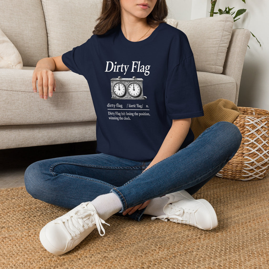 Dirty Flag Chess Clock T-Shirt — Funny Chess Player Gift