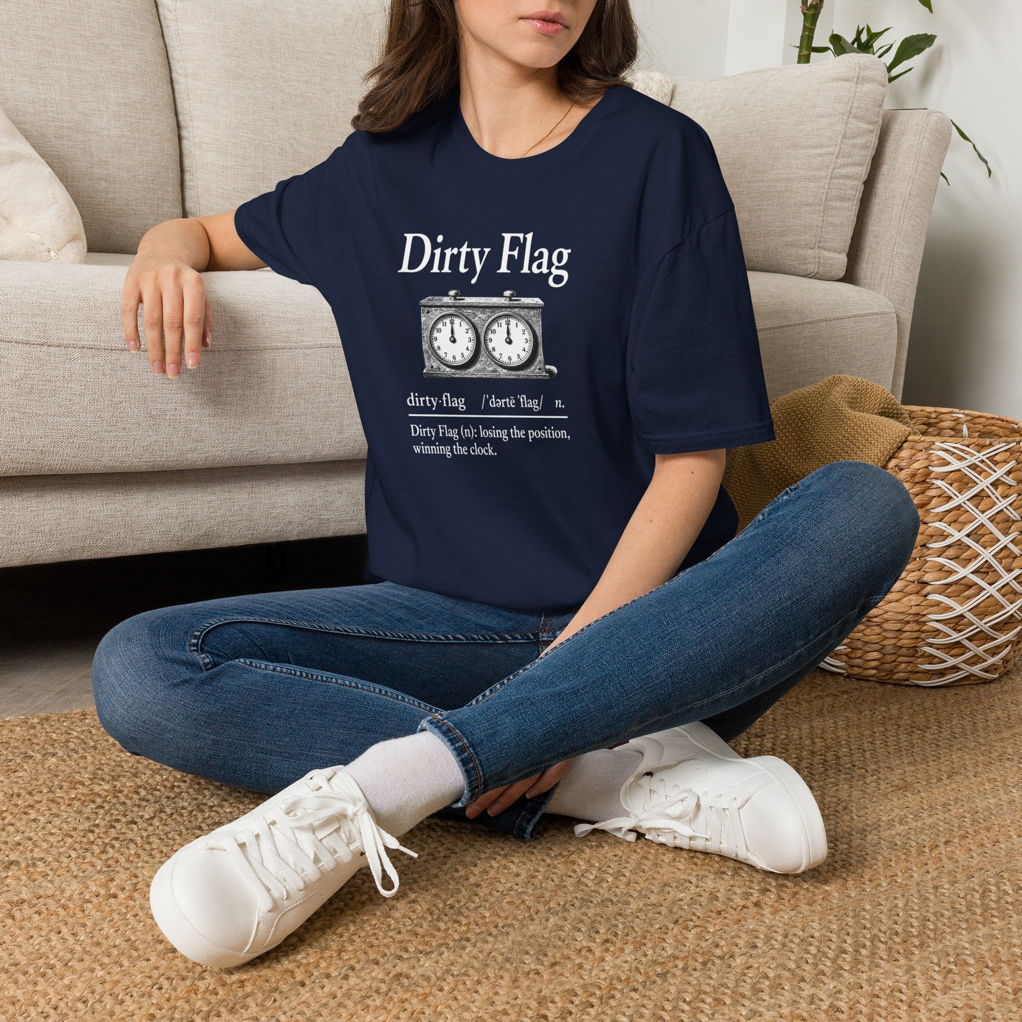Dirty Flag Chess Clock T-Shirt — Funny Chess Player Gift